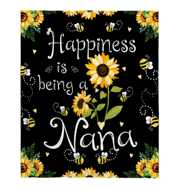 Happiness Is Being A Nana Blankets Fleece Blanket Sherpa Blanket