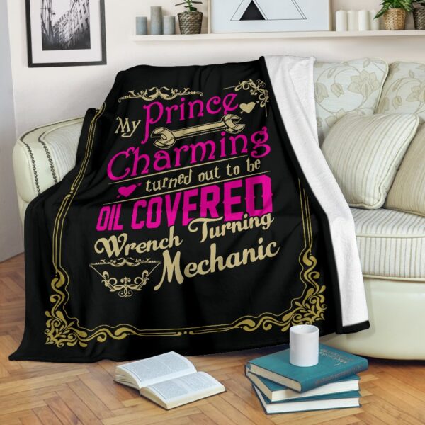Prince Charming Mechanic Fleece Blanket Sherpa Blanket
