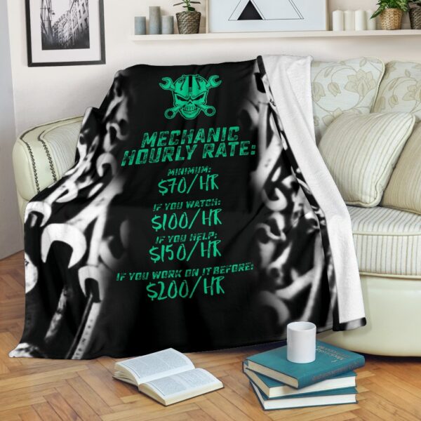 Mechanic Hourly Rate Fleece Blanket Sherpa Blanket - Mechanic Bestseller