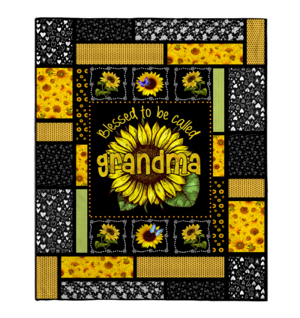 Blessed Grandma Blankets Sunflower Fleece Blanket Sherpa Blanket