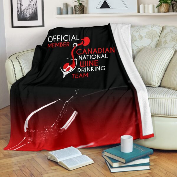 Canadian Wine Drinking Team Fleece Blanket Sherpa Blanket