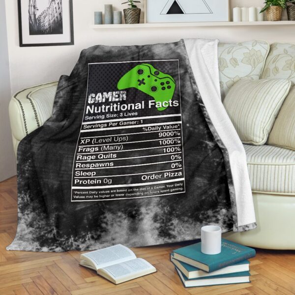 Gamer Nutritional Facts Xb Fleece Blanket Sherpa Blanket