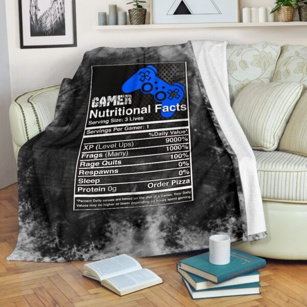 Gamer Nutritional Facts Ps Fleece Blanket Sherpa Blanket
