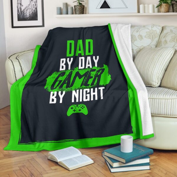 Dad By Day Gamer By Night Xb Fleece Blanket Sherpa Blanket