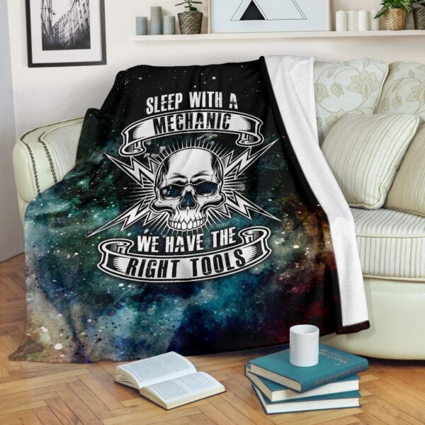 Sleep With A Mechanic We Have The Right Tools Fleece Blanket Sherpa Blanket