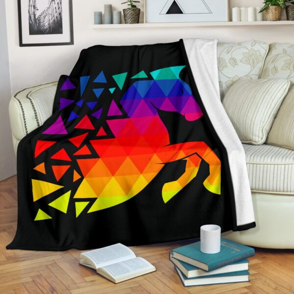 Leaping Horse Fleece Blanket Sherpa Blanket