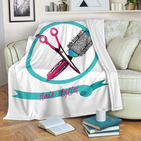 Proud Hair Stylist Fleece Blanket Sherpa Blanket