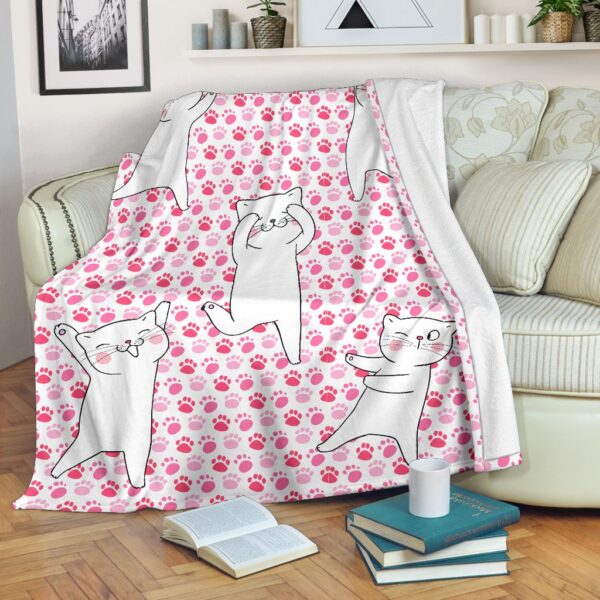 Dancing Kitties Fleece Blanket Sherpa Blanket