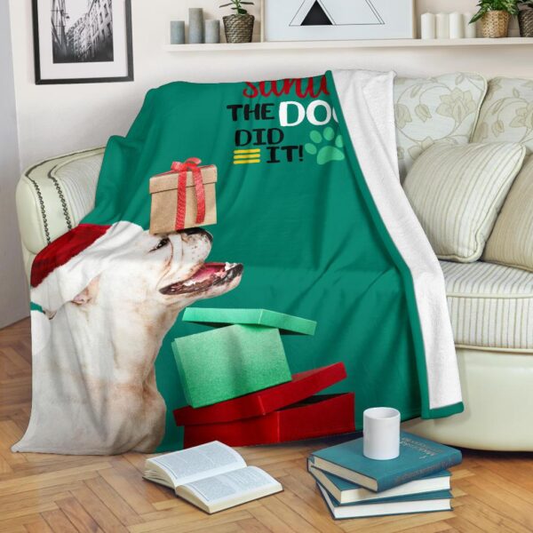 Dear Santa The Dog Did It Fleece Blanket Sherpa Blanket