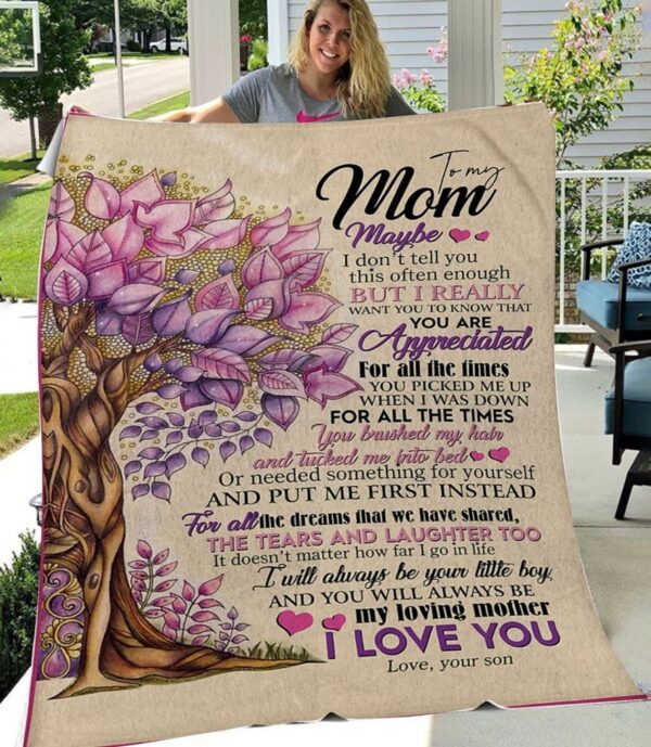 Gift For Mom - To My Mom - The Tears And Laughter - Blanket Fleece Blanket Sherpa Blanket
