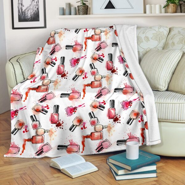 Nail Polish Fleece Blanket Sherpa Blanket