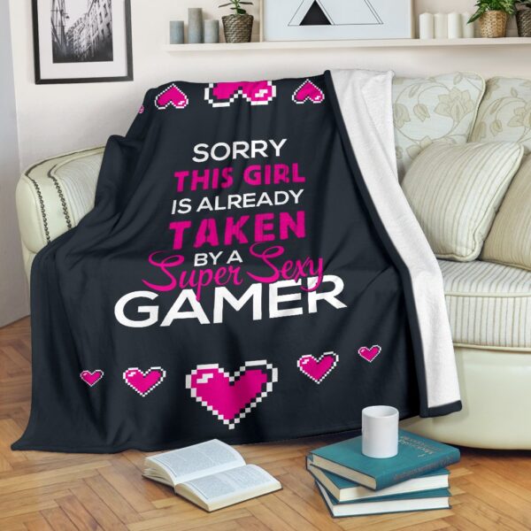 Girl Taken By A Super Sexy Gamer Fleece Blanket Sherpa Blanket