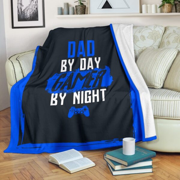 Dad By Day Gamer By Night Ps Fleece Blanket Sherpa Blanket