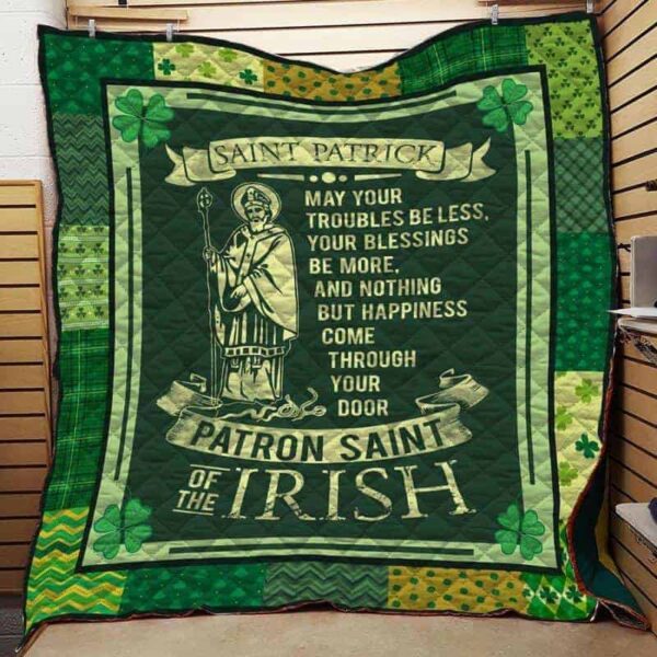 Irish St Patrick Day 3D Over Printed Fleece Blanket Sherpa Blanket