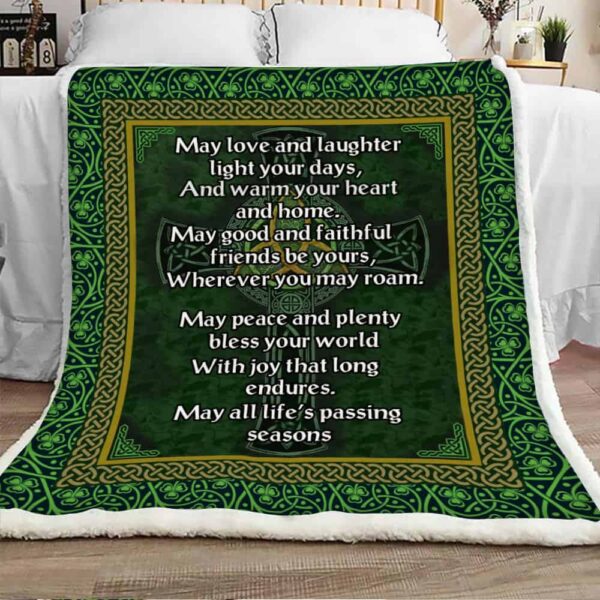 Irish 3D Over Printed Fleece Blanket Sherpa Blanket
