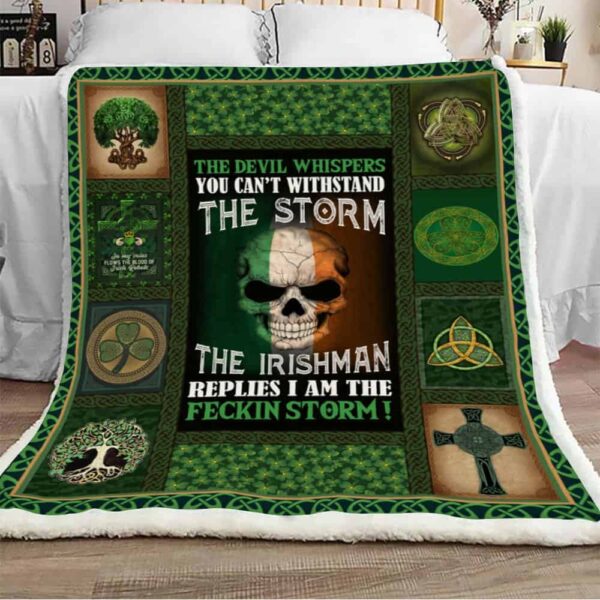 Irish 3D Over Printed Fleece Blanket Sherpa Blanket
