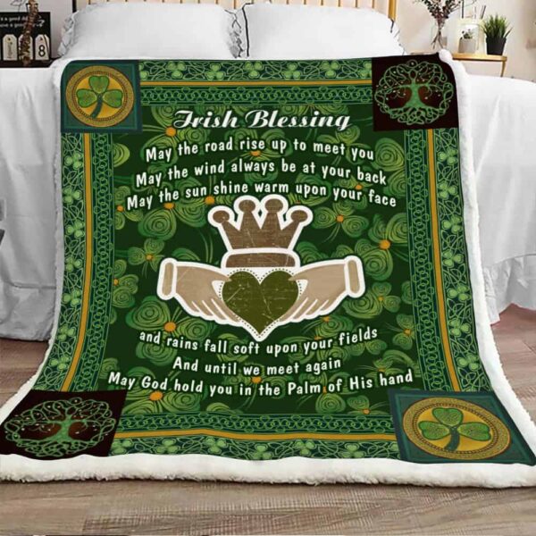 Irish 3D Over Printed Fleece Blanket Sherpa Blanket