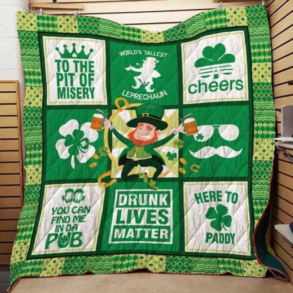 Irish St Patrick Day 3D Over Printed Fleece Blanket Sherpa Blanket