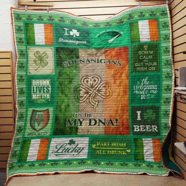 Irish St Patrick Day 3D Over Printed Fleece Blanket Sherpa Blanket