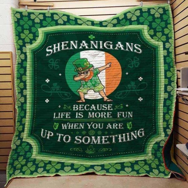 Irish St Patrick Day 3D Over Printed Fleece Blanket Sherpa Blanket