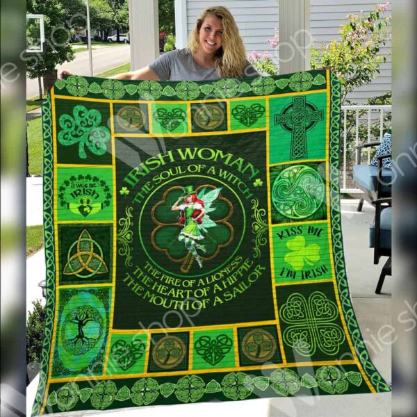Irish 3D Over Printed Fleece Blanket Sherpa Blanket
