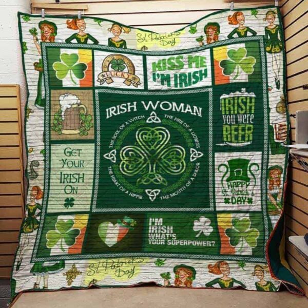 Irish Woman 3D Over Printed Fleece Blanket Sherpa Blanket