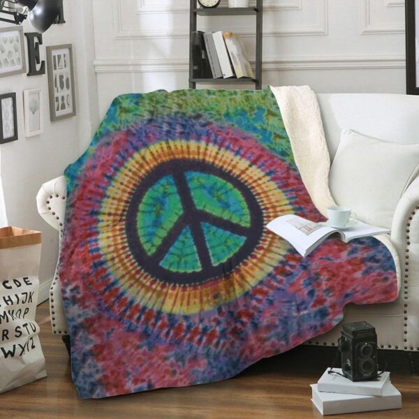 Hippie 3D All Over Printed  Fleece Blanket Sherpa Blanket