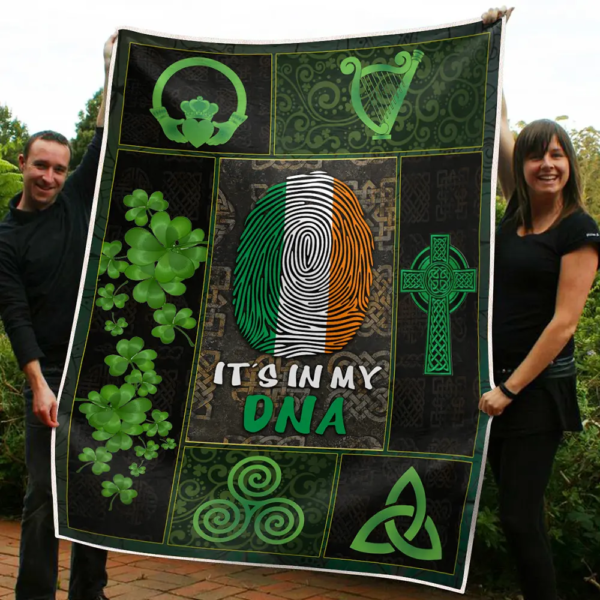It’s In My Dna Irish Symbols 3D All Over Printed Throw Fleece Blanket Sherpa Blanket
