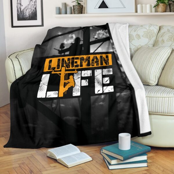 Lineman Life Fleece Blanket Sherpa Blanket
