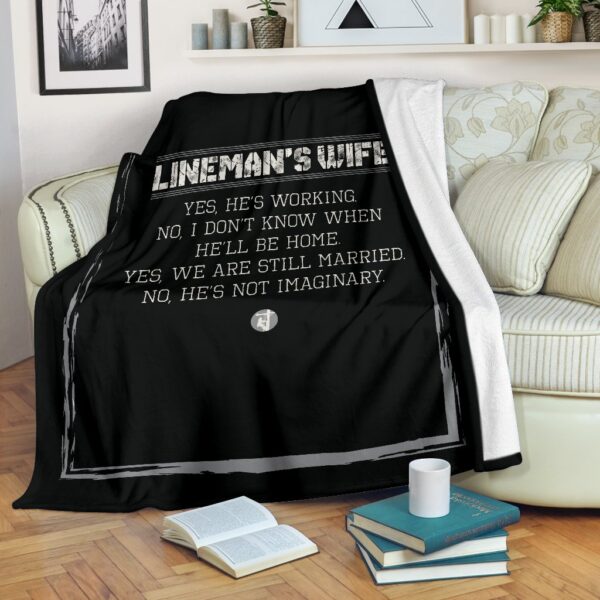 Lineman'S Wife Fleece Blanket Sherpa Blanket - Lineman Bestseller
