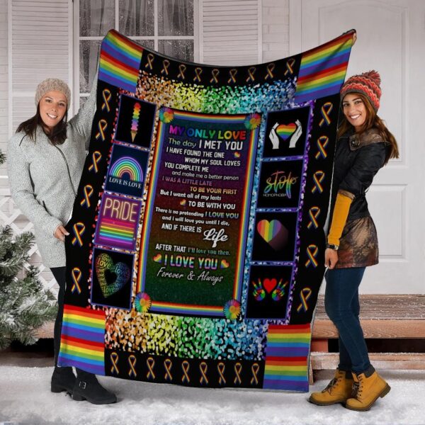 My Only Love The Day I Met You 3D Over Printed Fleece Blanket Sherpa Blanket