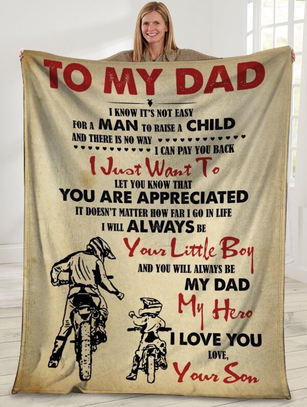 Son To Dad I Know It's Not Easy 3D All Over Printed Fleece Blanket Sherpa Blanket