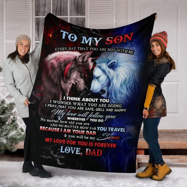To Son, My Love Will Follow You 3D All Over Printed Fleece Blanket Sherpa Blanket