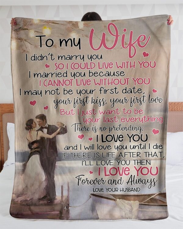 To Wife, I Love You 3D All Over Printed Fleece Blanket Sherpa Blanket