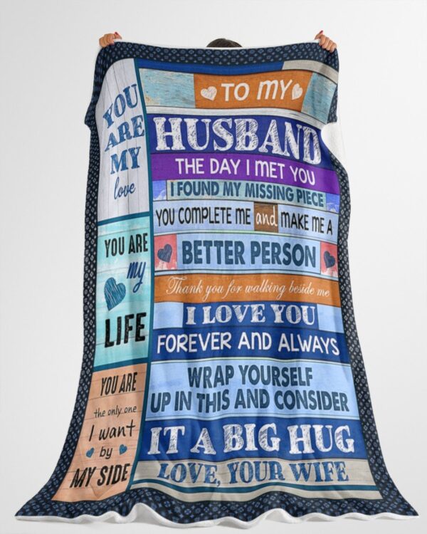 To My Future Husband From Wife 3D All Over Printed Fleece Blanket Sherpa Blanket