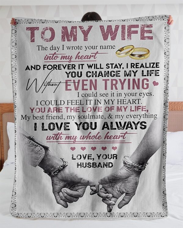 To My Future Wife 3D All Over Printed Fleece Blanket Sherpa Blanket