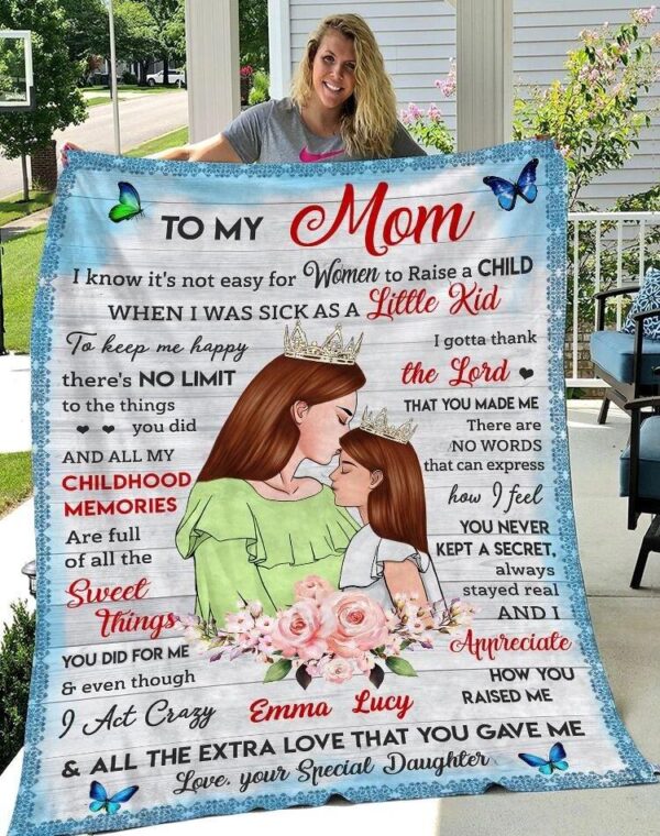 To My Mom| 3D All Over Printed Fleece Blanket Sherpa Blanket
