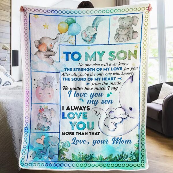 Mom To Son - The Strength Of My Love For You 3D All Over Printed Fleece Blanket Sherpa Blanket