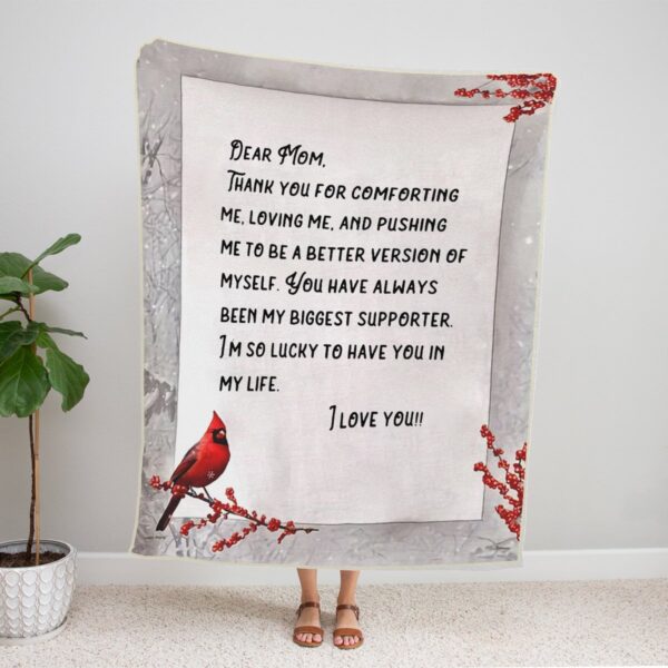 Dear Mom 3D All Over Printed Fleece Blanket Sherpa Blanket