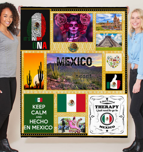 Mexico That Place Forever In Your Heart No Matter Where You Live Gift For Mexican Fleece Blanket Sherpa Blanket