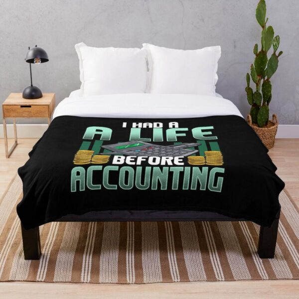 I Had A Life Before Accounting Blanket Fleece Fleece Blanket Sherpa Blanket