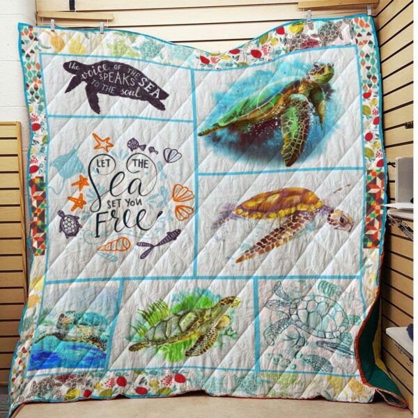 The Voice Of The Sea Speaks To The Soul Turles Fleece Fleece Blanket Sherpa Blanket