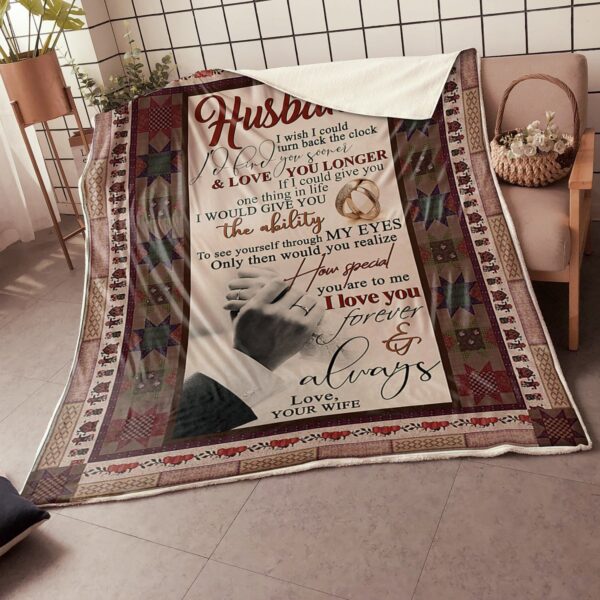 My Husband Hand In Hand How Special You Are To Me Gift From Wife (2) Fleece Blanket Sherpa Blanket
