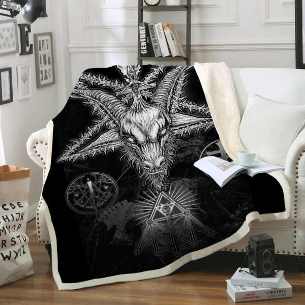 Satanic Fleece Blanket - Sherpa Blanket