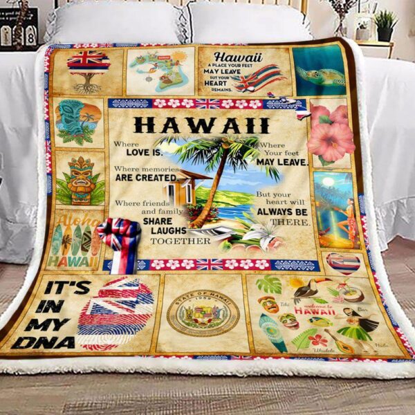 Hawaii Fleece Blanket - Sherpa Blanket