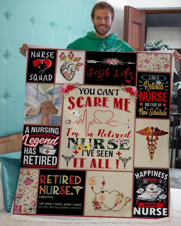 Retired Nurse Seen It All Blanket Quilt 8686 0001 Fleece Blanket - Sherpa Blanket