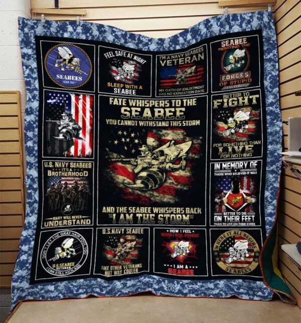 Seabee Veteran Fleece Blanket - Sherpa Blanket