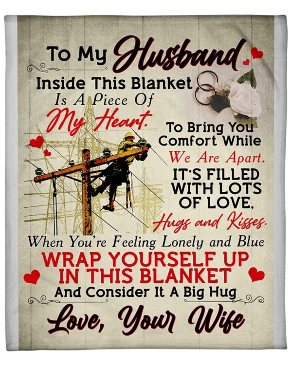 Lineman Premium Fleece Blanket - Sherpa Blanket