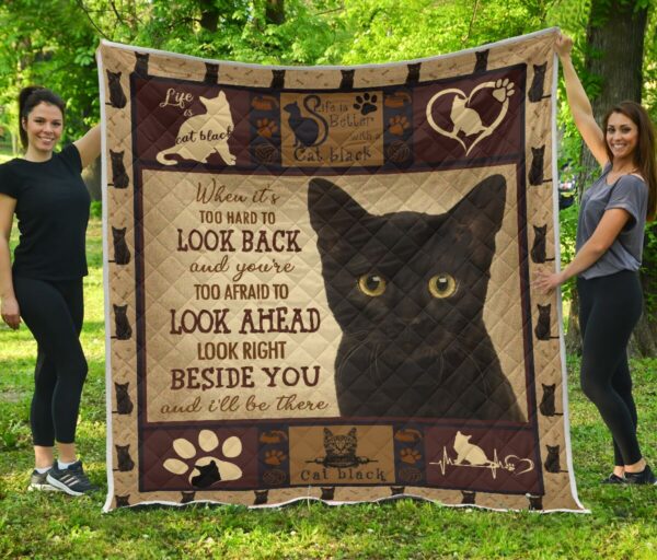 Look Right Beside You And I'll Be There Gift For Cat Lovers Fleece Fleece Blanket Sherpa Blanket