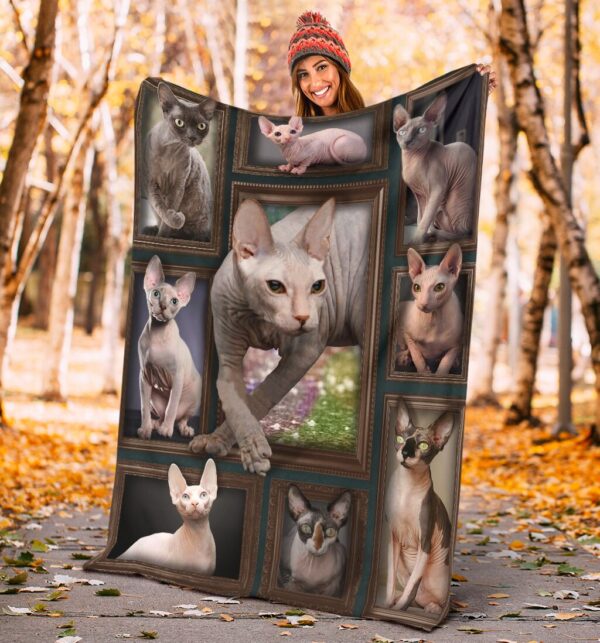 Sphynx Cat Gift For Cat Lovers Fleece Fleece Blanket Sherpa Blanket